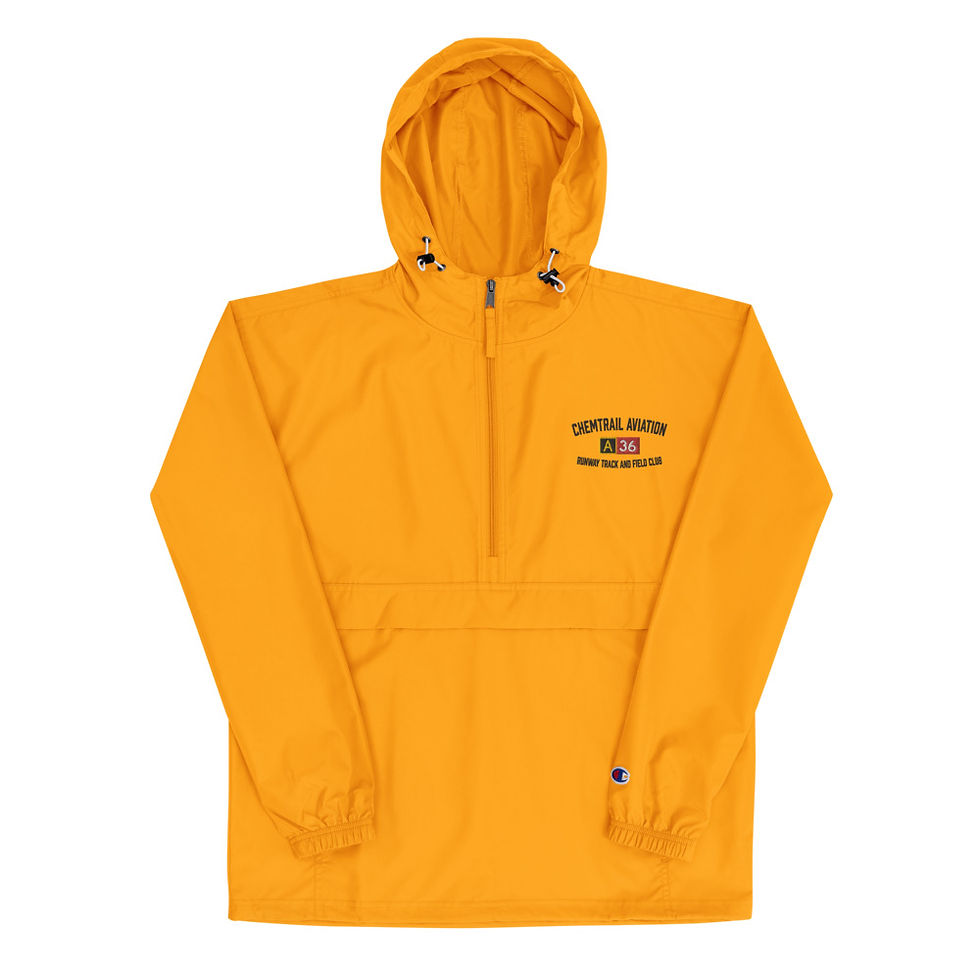 Thumbnail: Runway Track & Field Club Embroidered Champion Packable Yellow Jacket