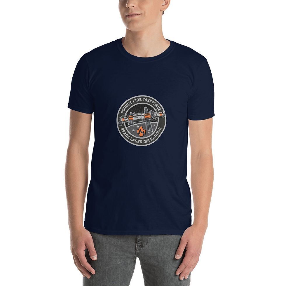 Thumbnail: Orange-Gray Laser Short-Sleeve Unisex T-Shirt