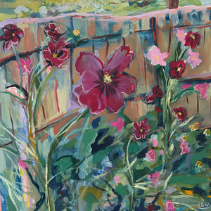 "Cosmos in the Garden"
Oil Painting
24x24"
$400