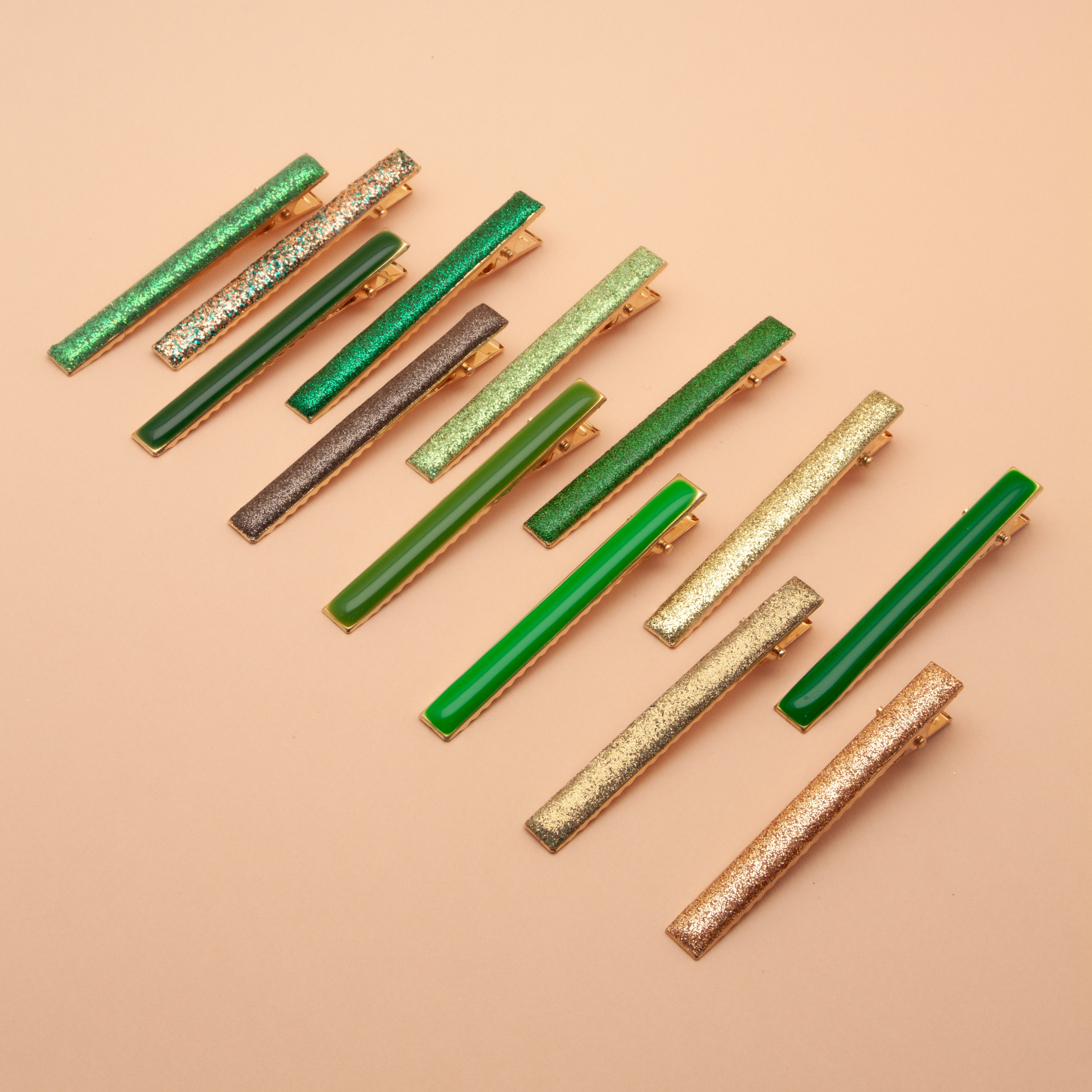 Barrette CHANCE Croco GM Verts