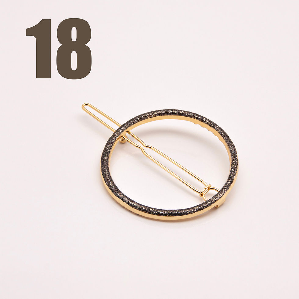 Miniature : Barrette CHANCE Rondes Fines Paillettes