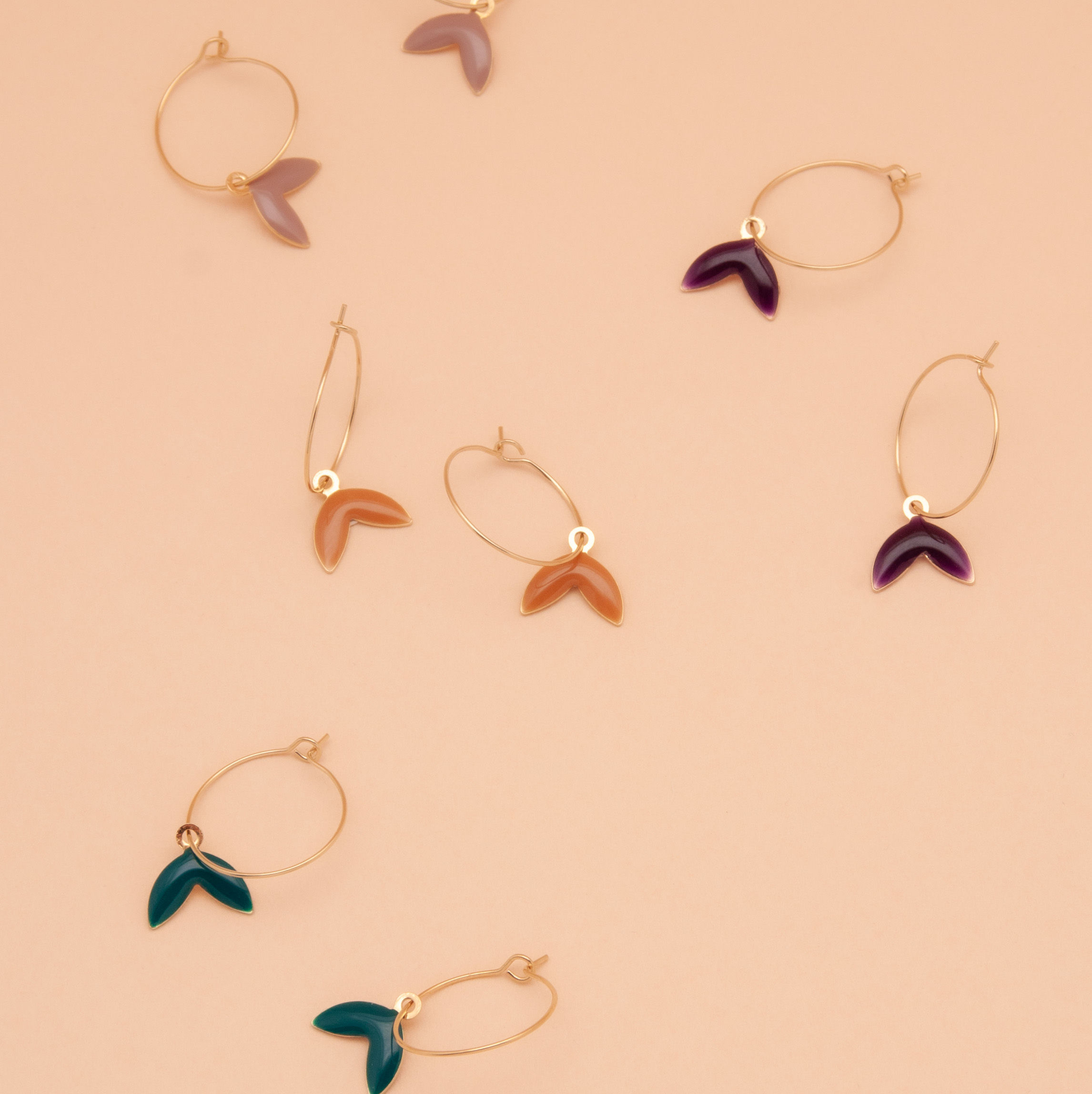 ADORABLES Créoles Feuilles