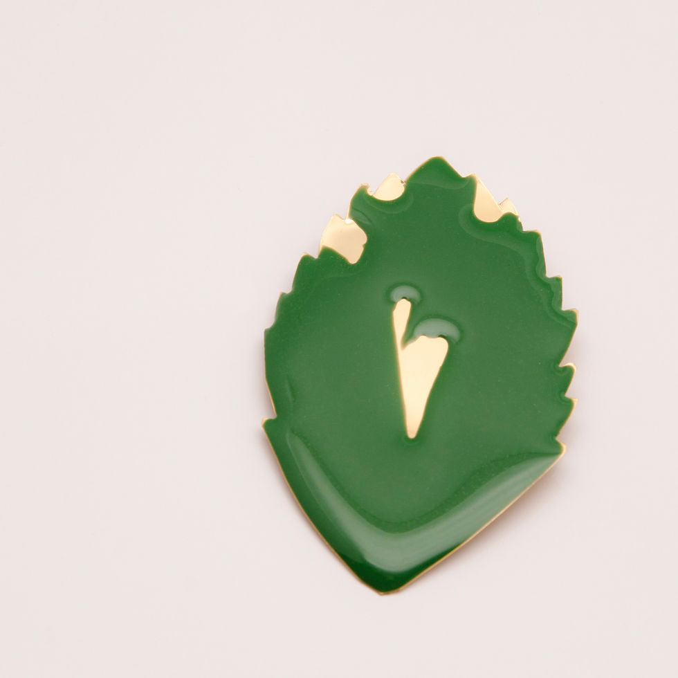 Broche feuille verte A LA FOLIE