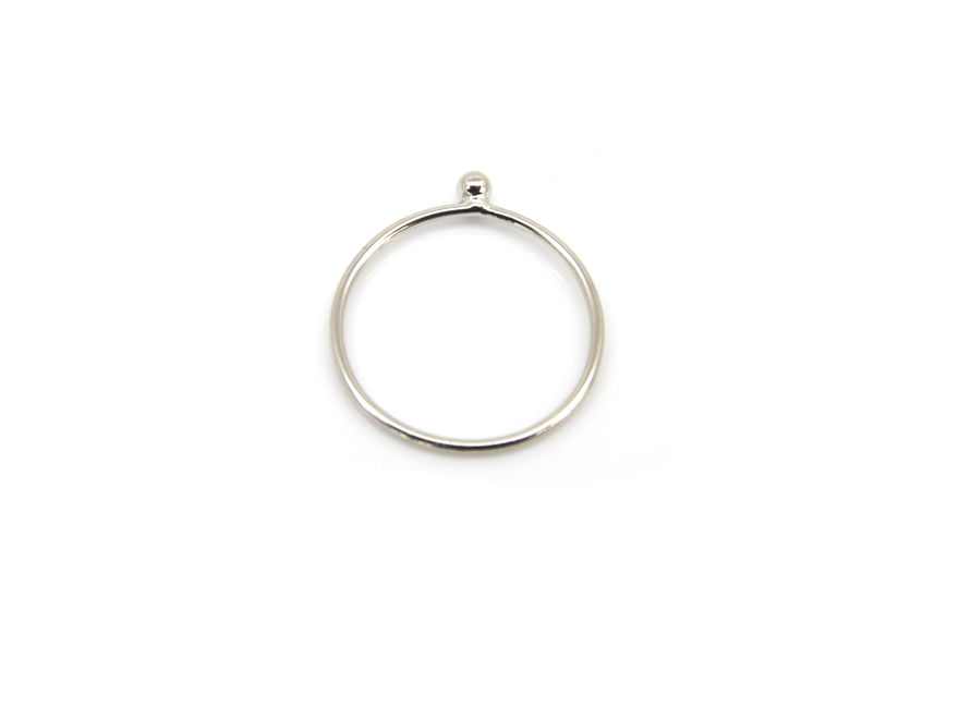 Thumbnail: Circle ring with pearl, size S