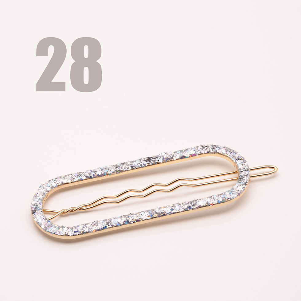 Miniature : Barrette CHANCE Oblong Pailletées