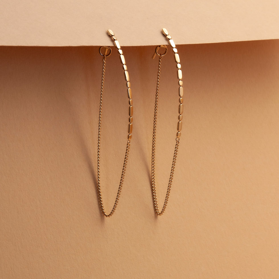 Les boucles d'oreilles Chaines HOSHI fabriquées en France