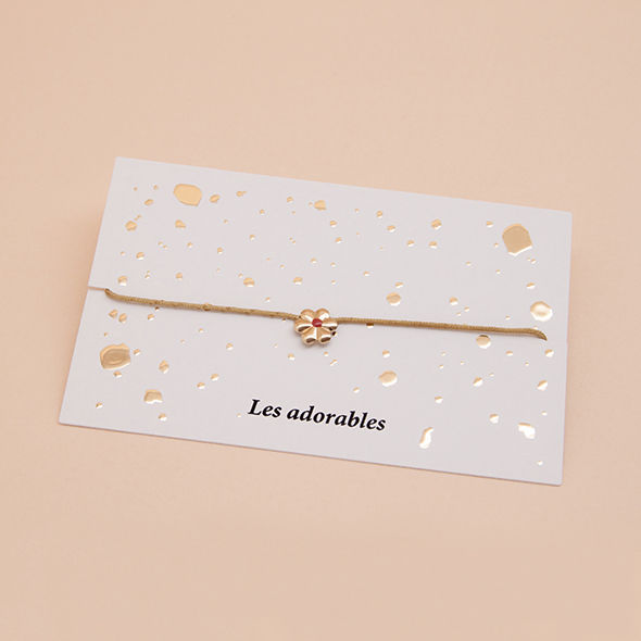 Miniature : ADORABLES Lien Fleur Petit Coeur Emaillé