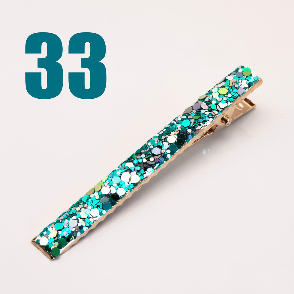 Miniature : Barrette CHANCE Croco GM Pailletées