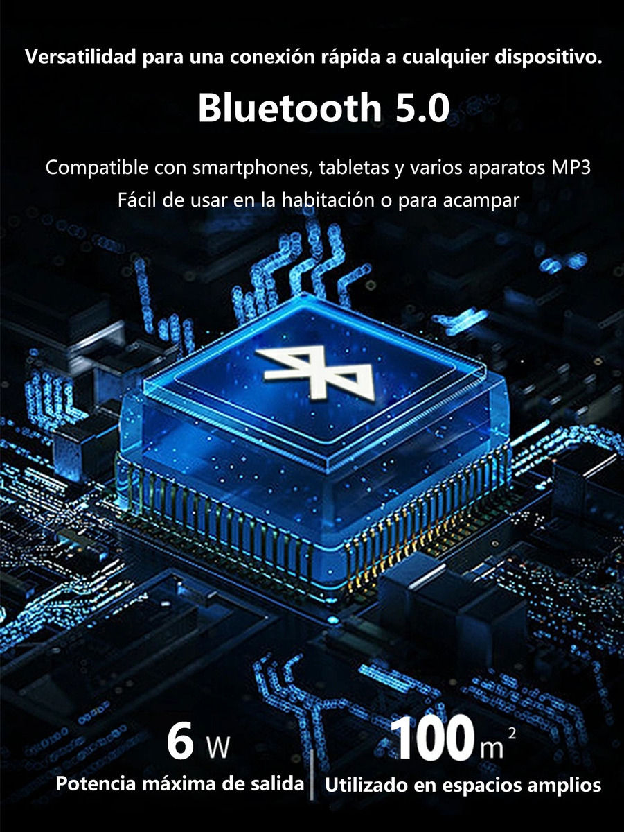 Miniatura: Bocina Bluetooth Portátil MS 3624 BT | Iluminación LED RGB y Sonido Envolvente
