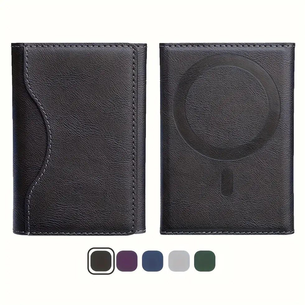 Miniatura: Tarjetero Magnético de Piel Sintética para Teléfono con Función de Bloqueo RFID