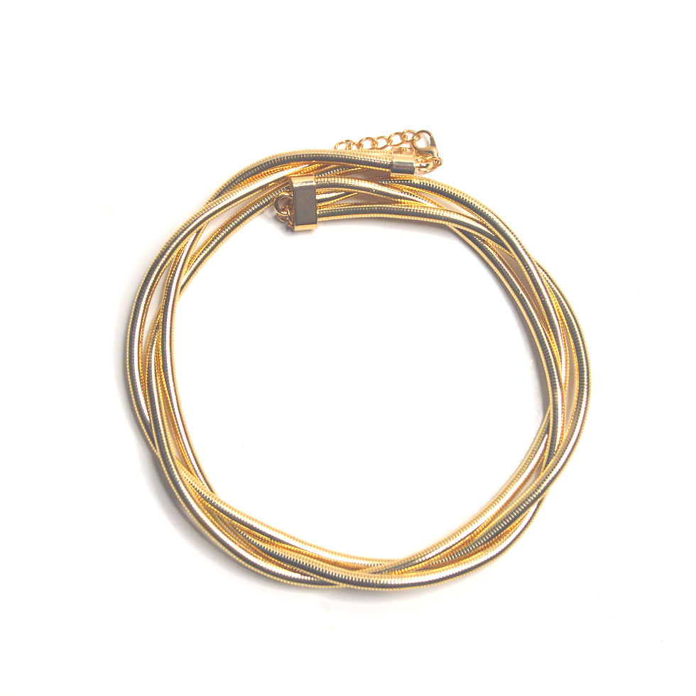 Thumbnail: GOLDEN CHOKER OVERLAP NECKLACE