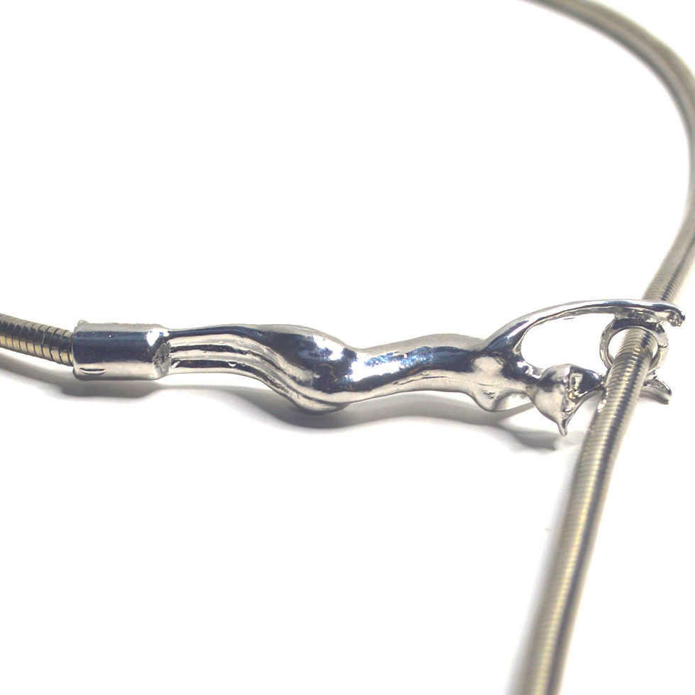 Thumbnail: SILVER ADJUSTABLE LION STATEMENT NECKLACE