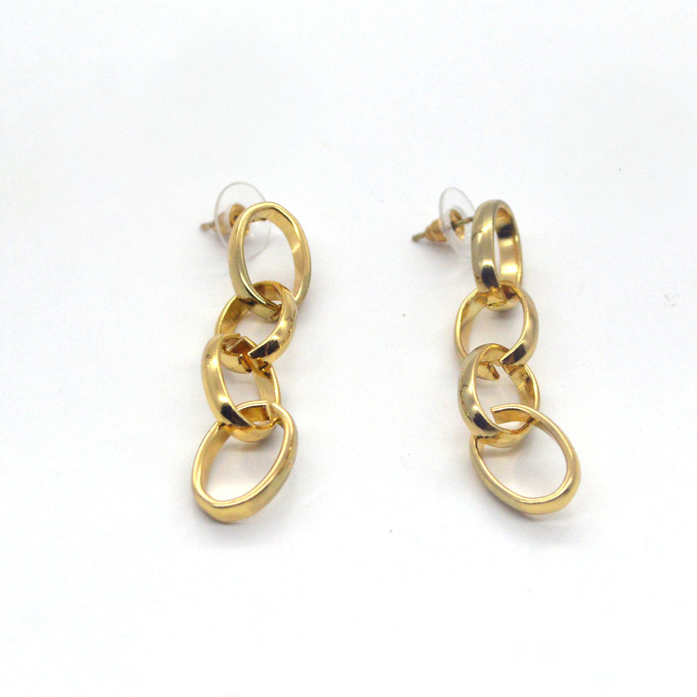 Thumbnail: GOLDEN CHAIN DROP EARRINGS