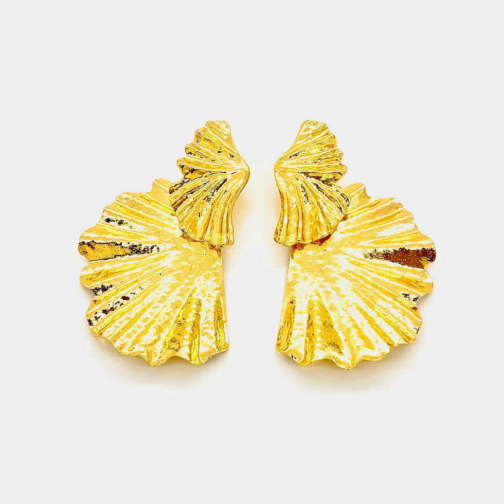 Thumbnail: ABSTRACT PETAL GOLDEN EARRINGS