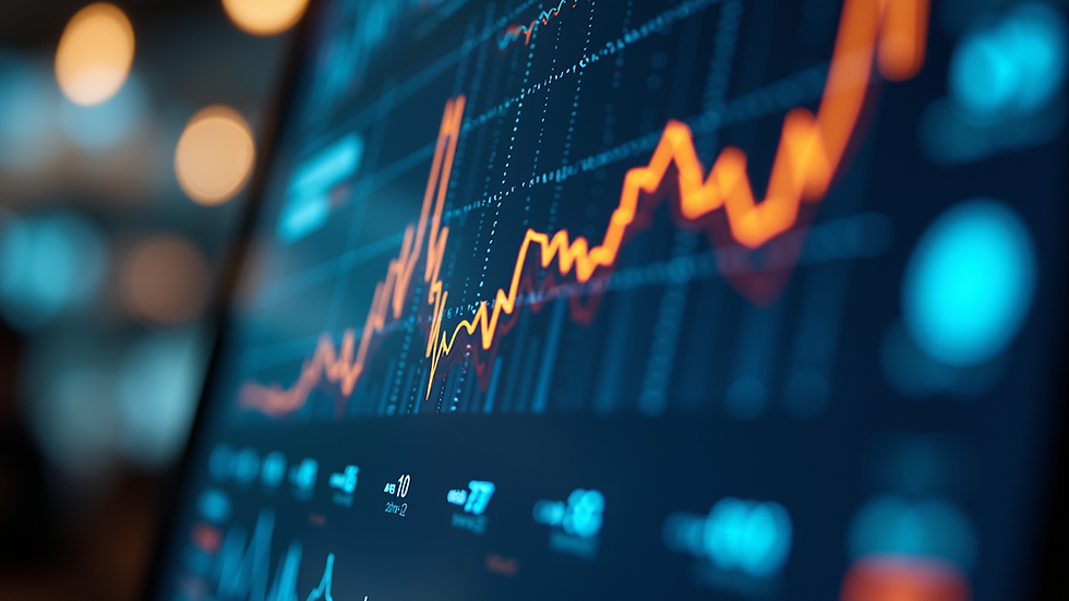 High angle view of a digital dashboard displaying marketing analytics