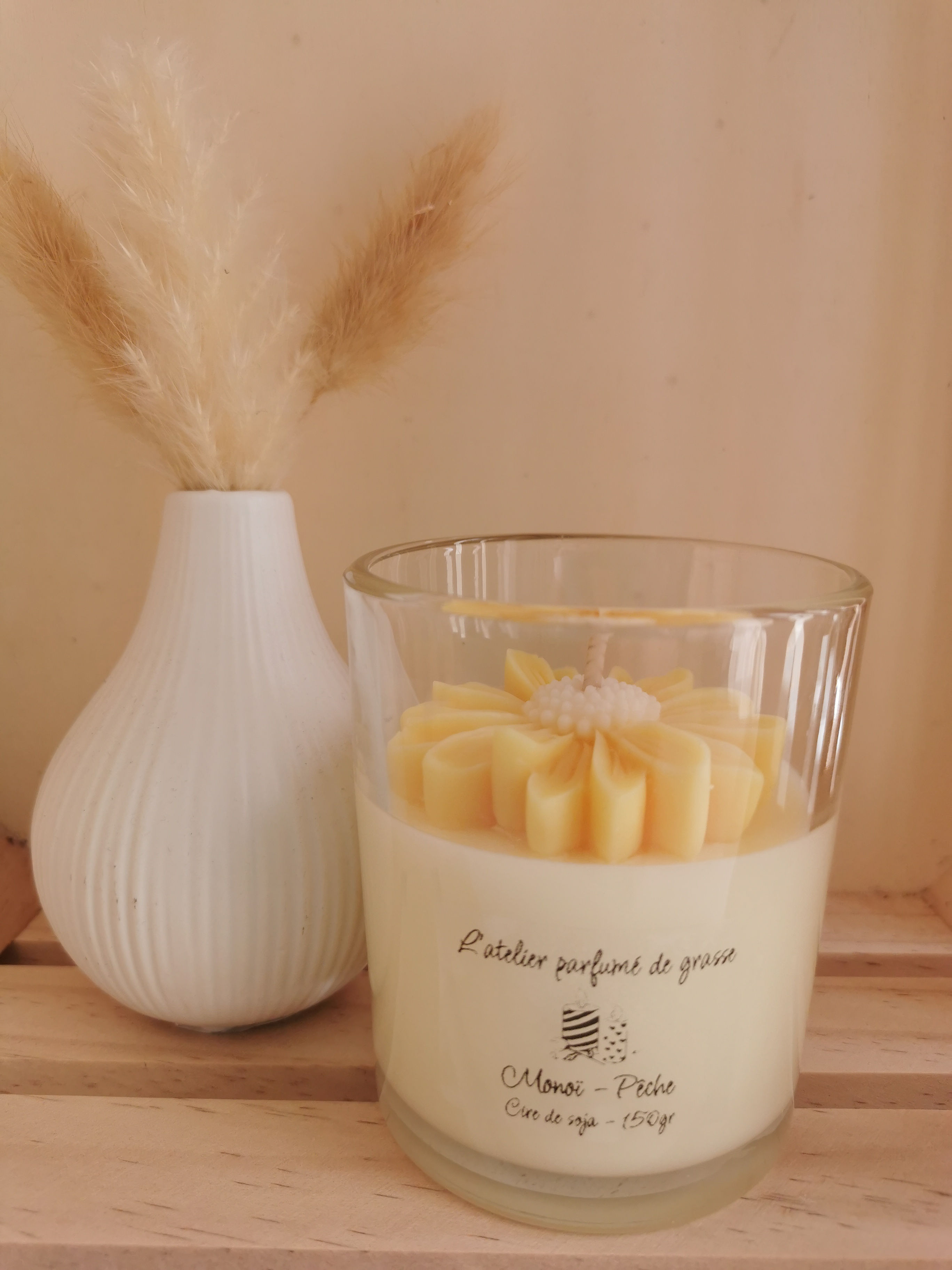 Bougie Parfumée 150gr Monoï - Pêche