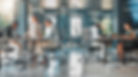 Coworking space, office and sharing desk in corporate workplace. Diversity, efficiency and