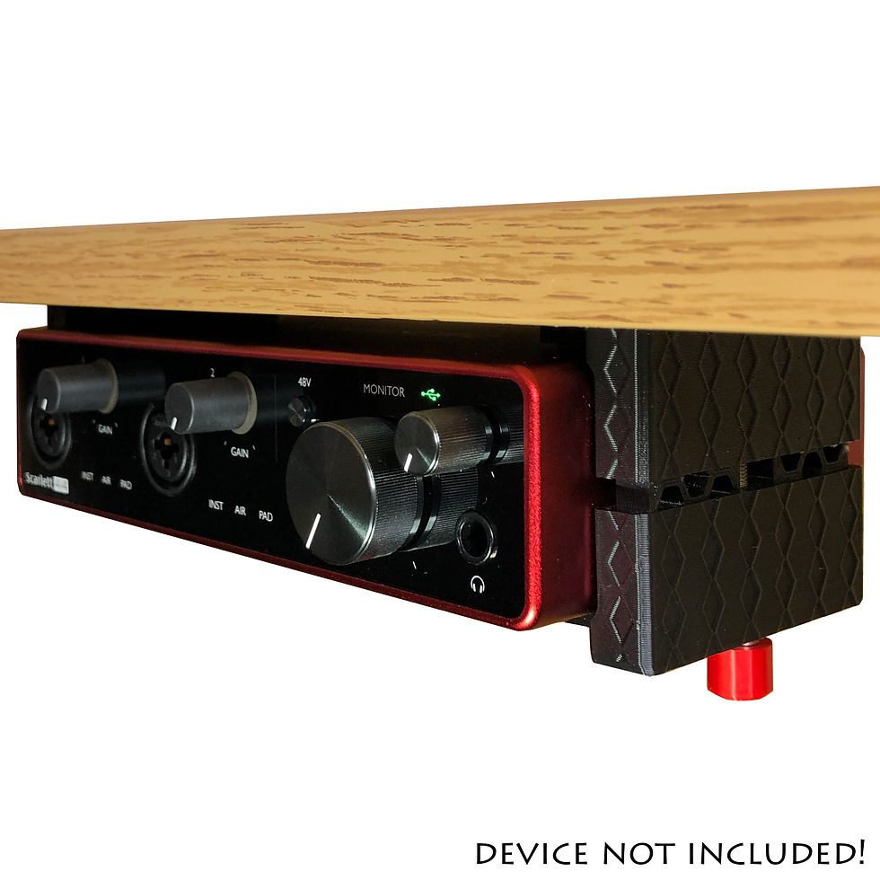 Thumbnail: Studio Under Desk Mounting Bracket For Audio Interface (41mm to 61mm)