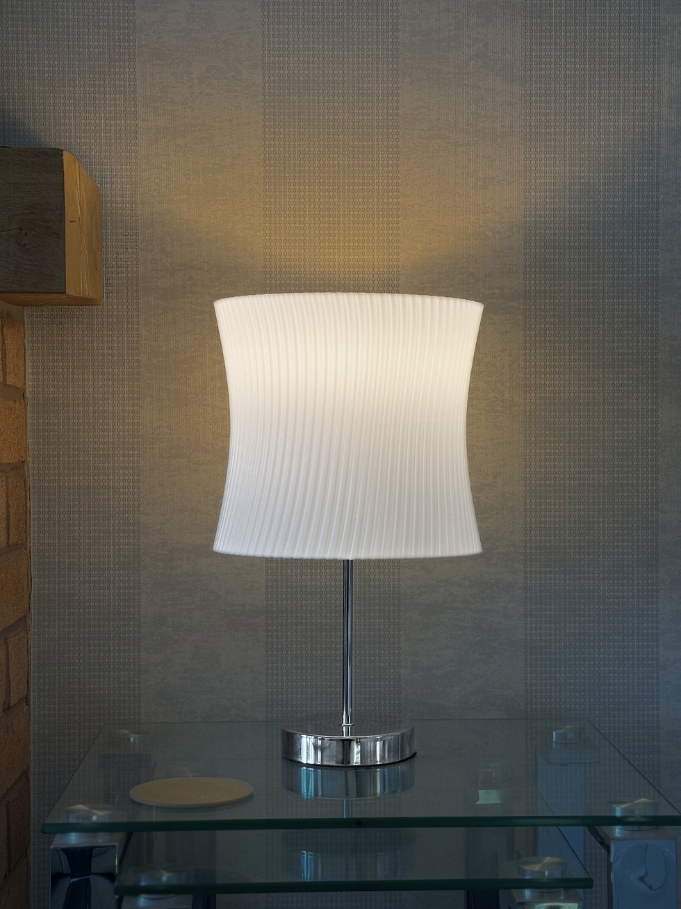 Thumbnail: Ripple White 3D Printed Lampshade – Eco-Friendly | 220mm x 240mm