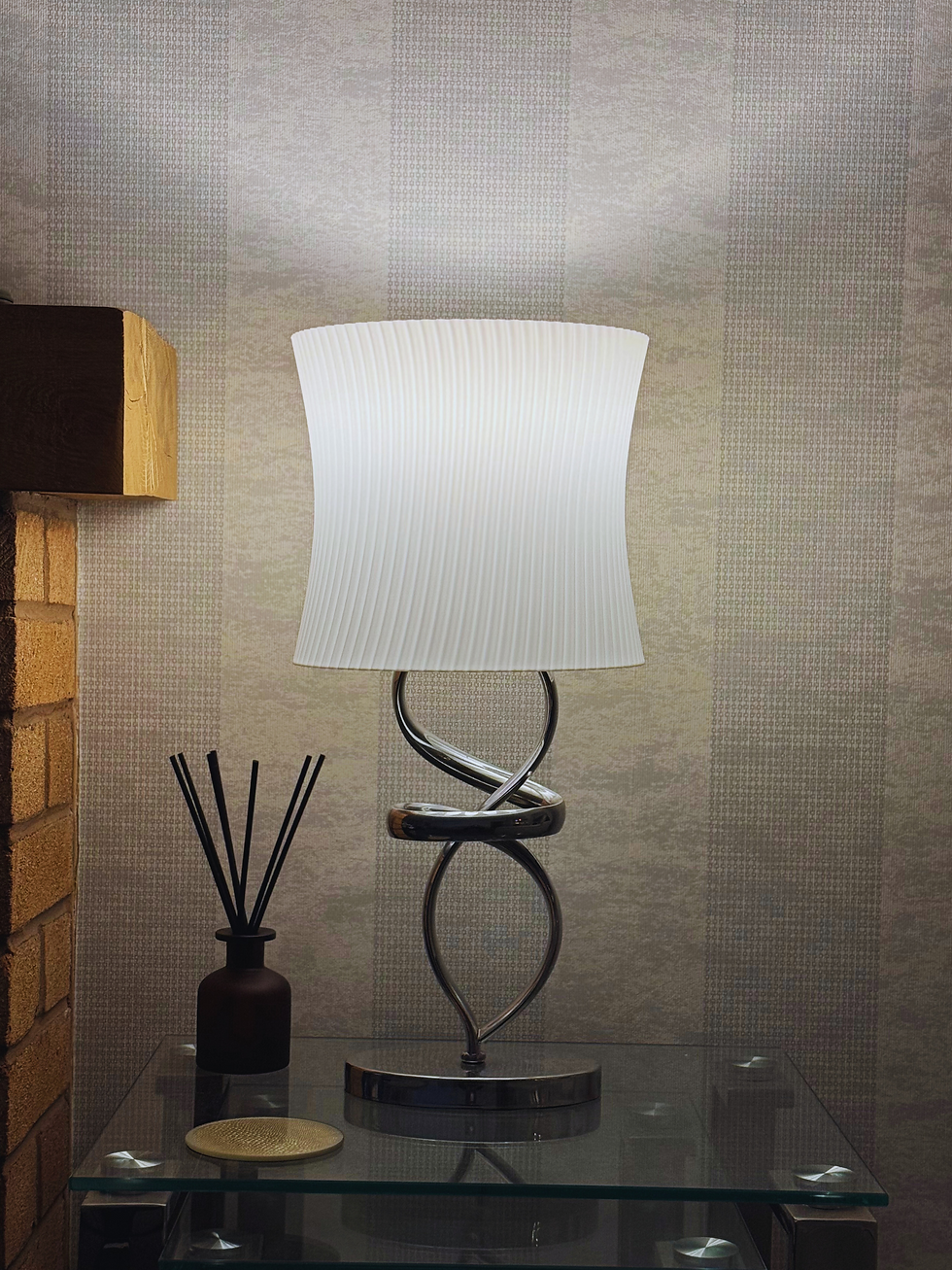 Thumbnail: Ripple White 3D Printed Lampshade – Eco-Friendly | 220mm x 240mm