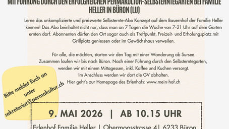 9 MAI 2026 - GENERALVERSAMMLUNG PERMAKULTUR SCHWEIZ - SAVE THE DATE