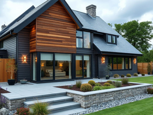 concept image of exterior cladding used to change to look of a house other than make it modern