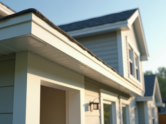 eye line view of soffit and fascia on a new build near Medway