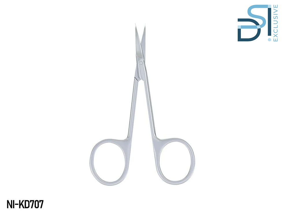 מספריים לקוטיקולה ולעור 22.5 מ״מ DSI Exclusive עם קצה מעוקל ולהבים חדים במיוחד, מספריים מקצועיים למניקור רוסי ולהסרת קוטיקולה