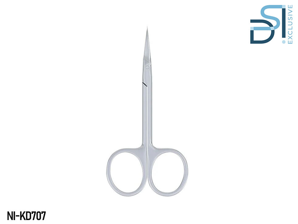 מספריים לקוטיקולה ולעור 22.5 מ״מ DSI Exclusive עם קצה מעוקל ולהבים חדים במיוחד, מספריים מקצועיים למניקור רוסי ולהסרת קוטיקולה
