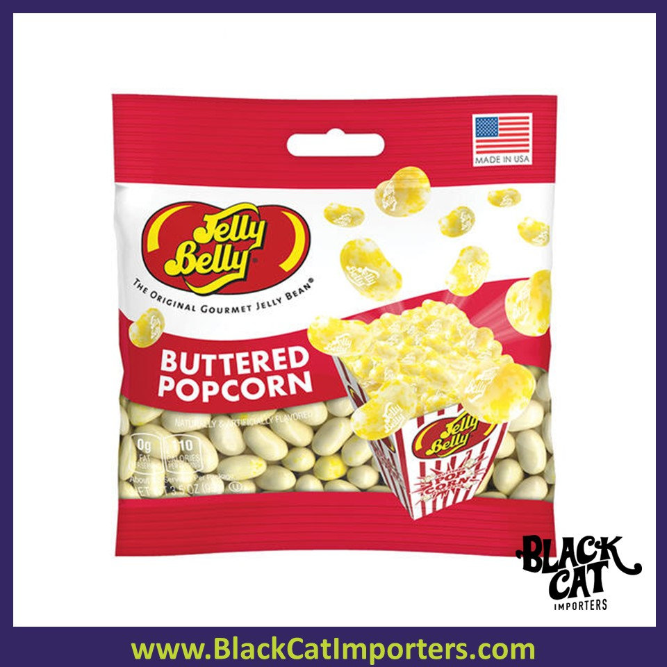 Jelly Belly Jelly Belly Buttered Popcorn Jelly Beans 12/100g Black