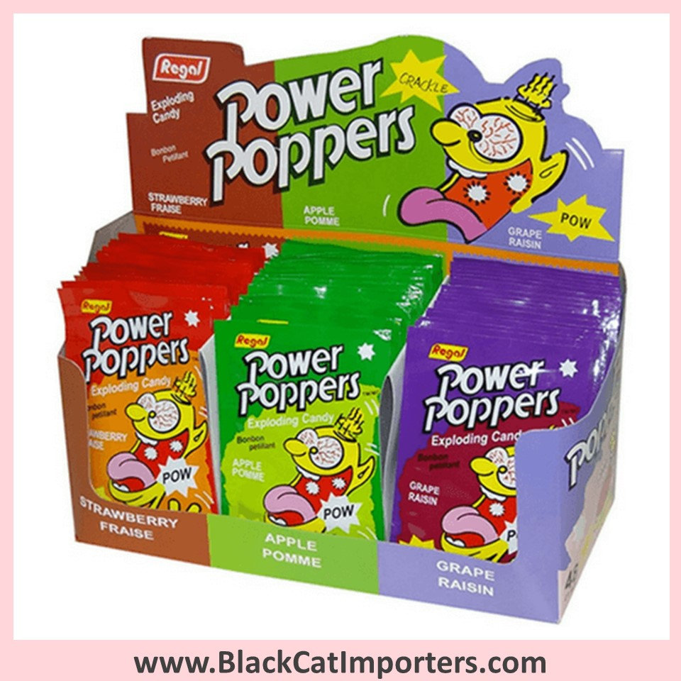 Exploding Flavors Menu Power Poppers Exploding Candy / Assorted Flavors 48ct | Black Cat ...
