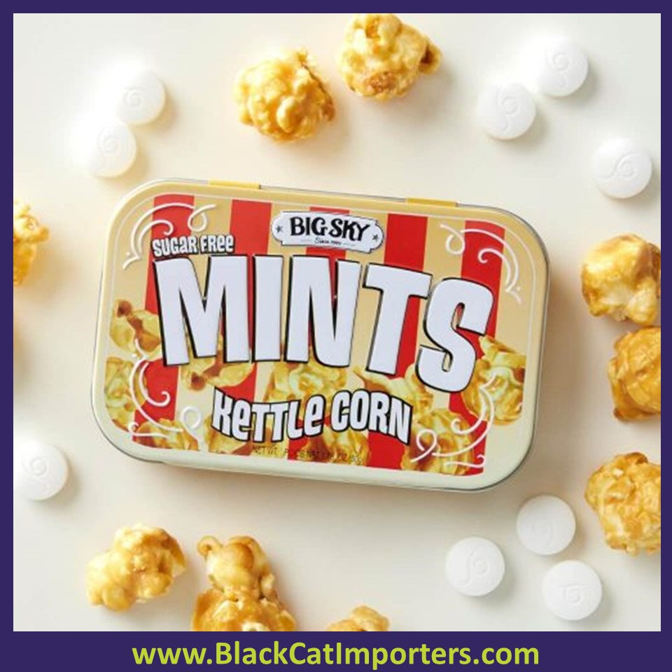Big Sky SugarFree Kettle Corn Mints 6ct Black Cat Importers Ontario