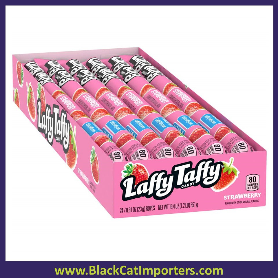 Laffy Taffy® Candy ROPES Strawberry 24pc Black Cat Importers Ontario