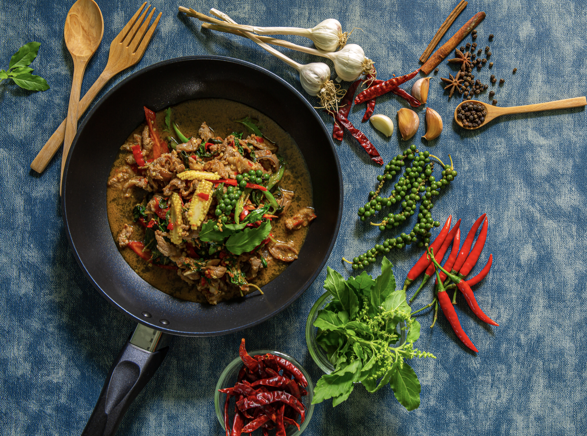 Arranged Food and Objects