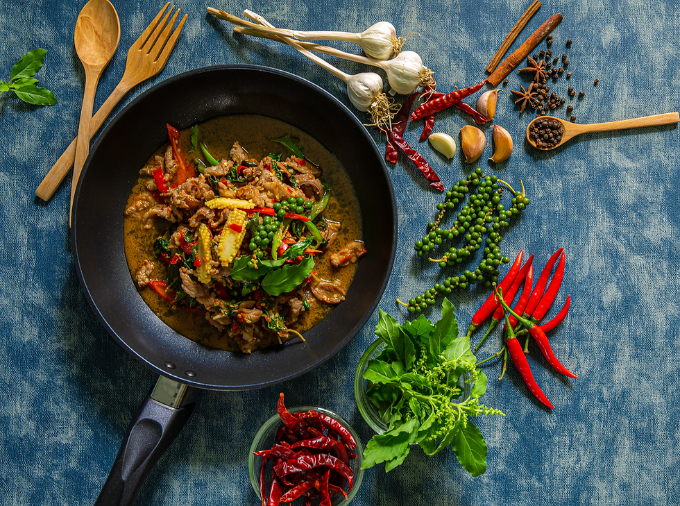 Arranged Food and Objects