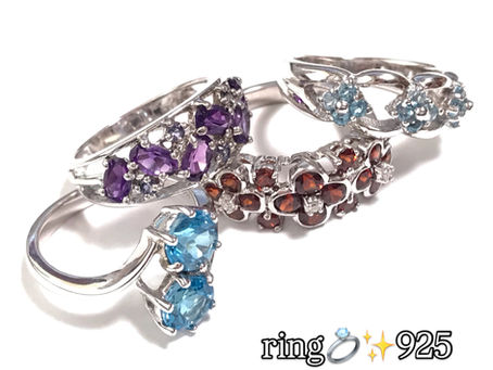 シルバー　アクセサリー　リング　マルチストーン　商品入荷しました!