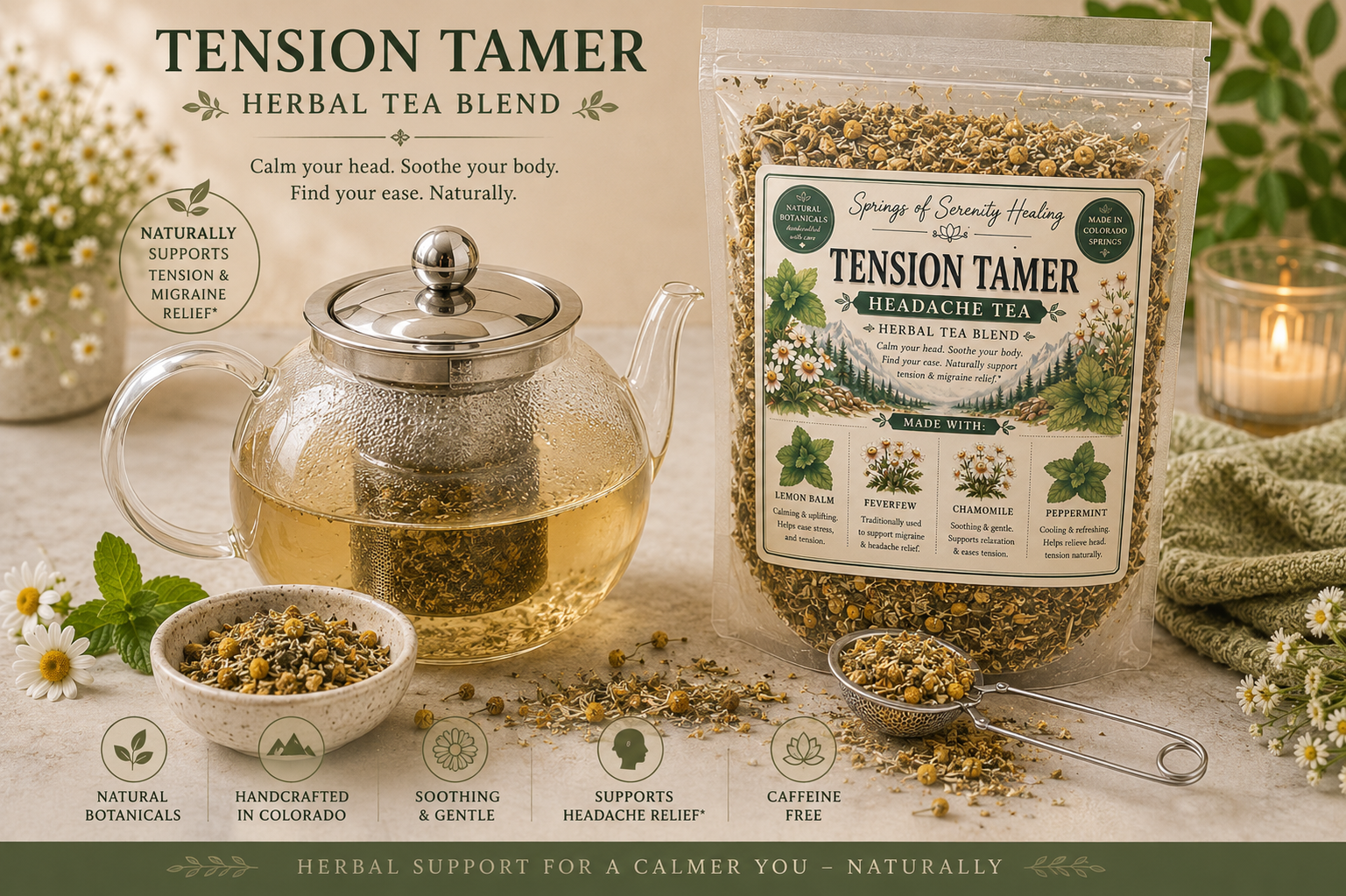 🤕 Tension Tamer Herbal Tea Blend