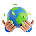 "Earth icon symbolizing solar energy’s environmental benefits.