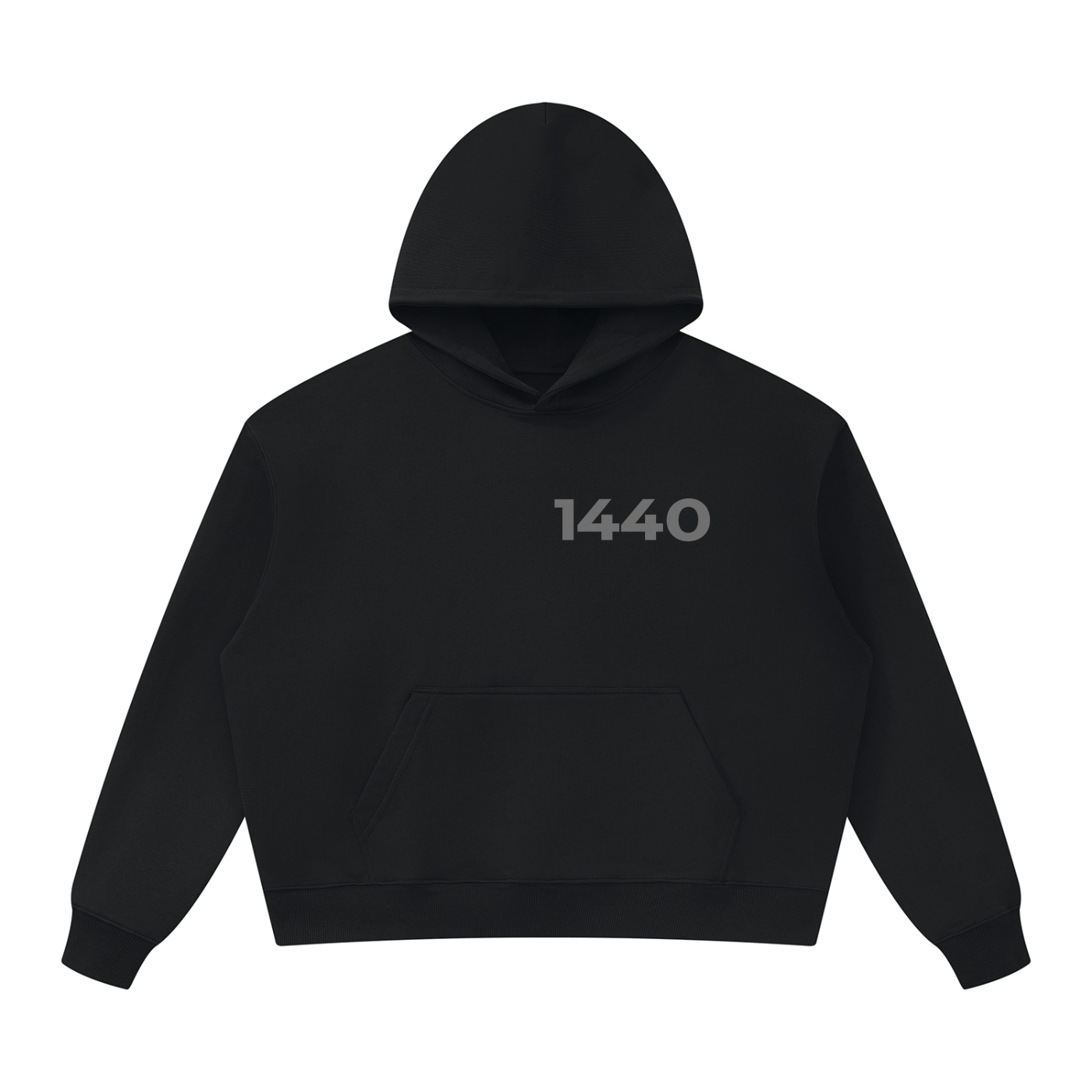 1440 Essential Heavyweight hoodie - Black.