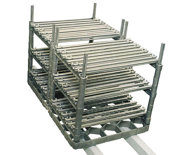 Vacuum furnace rack and base trays