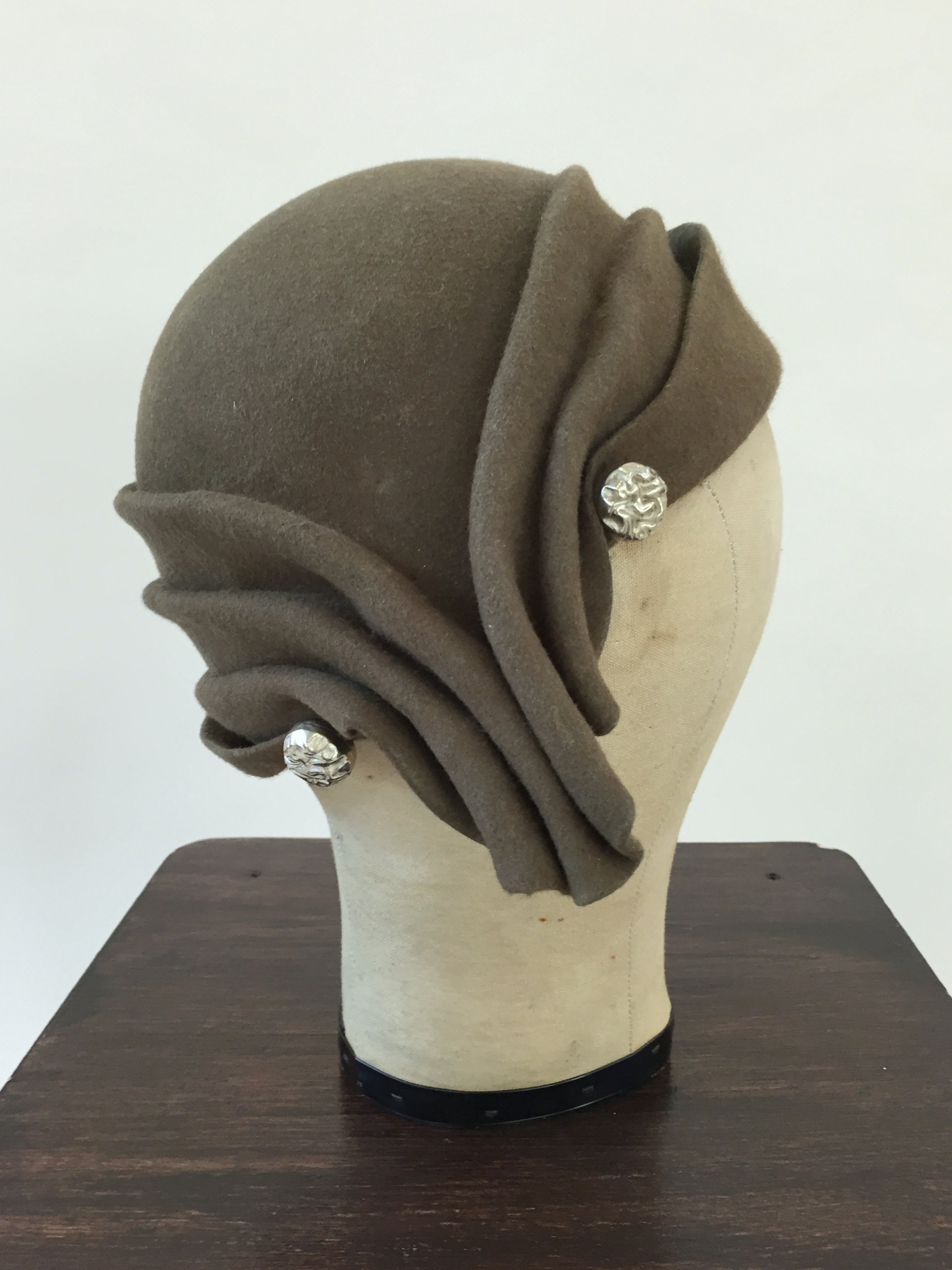 Hand Draped Wool Blocked Hat