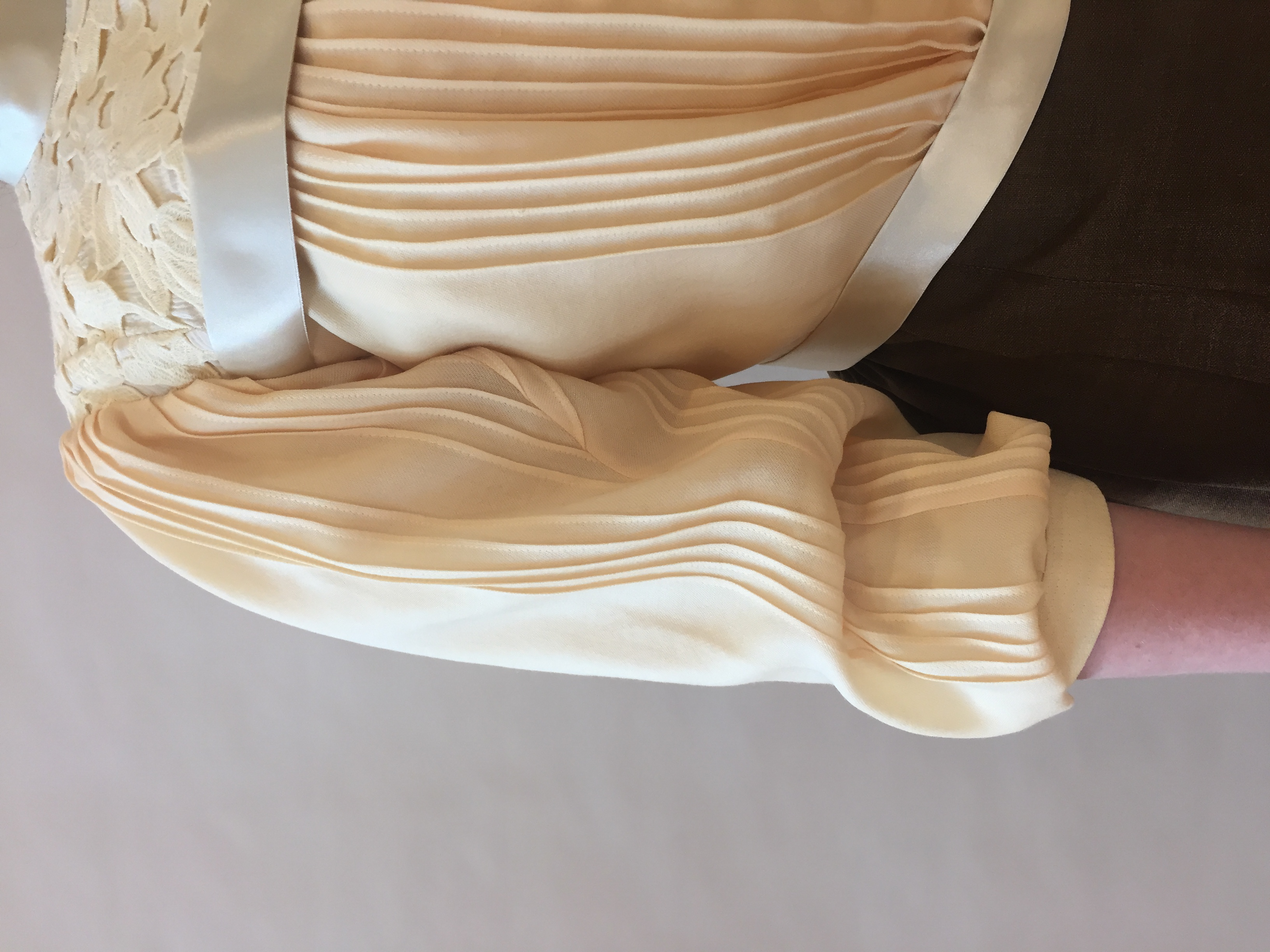 Front Sleeve Seam with Pin Tucks