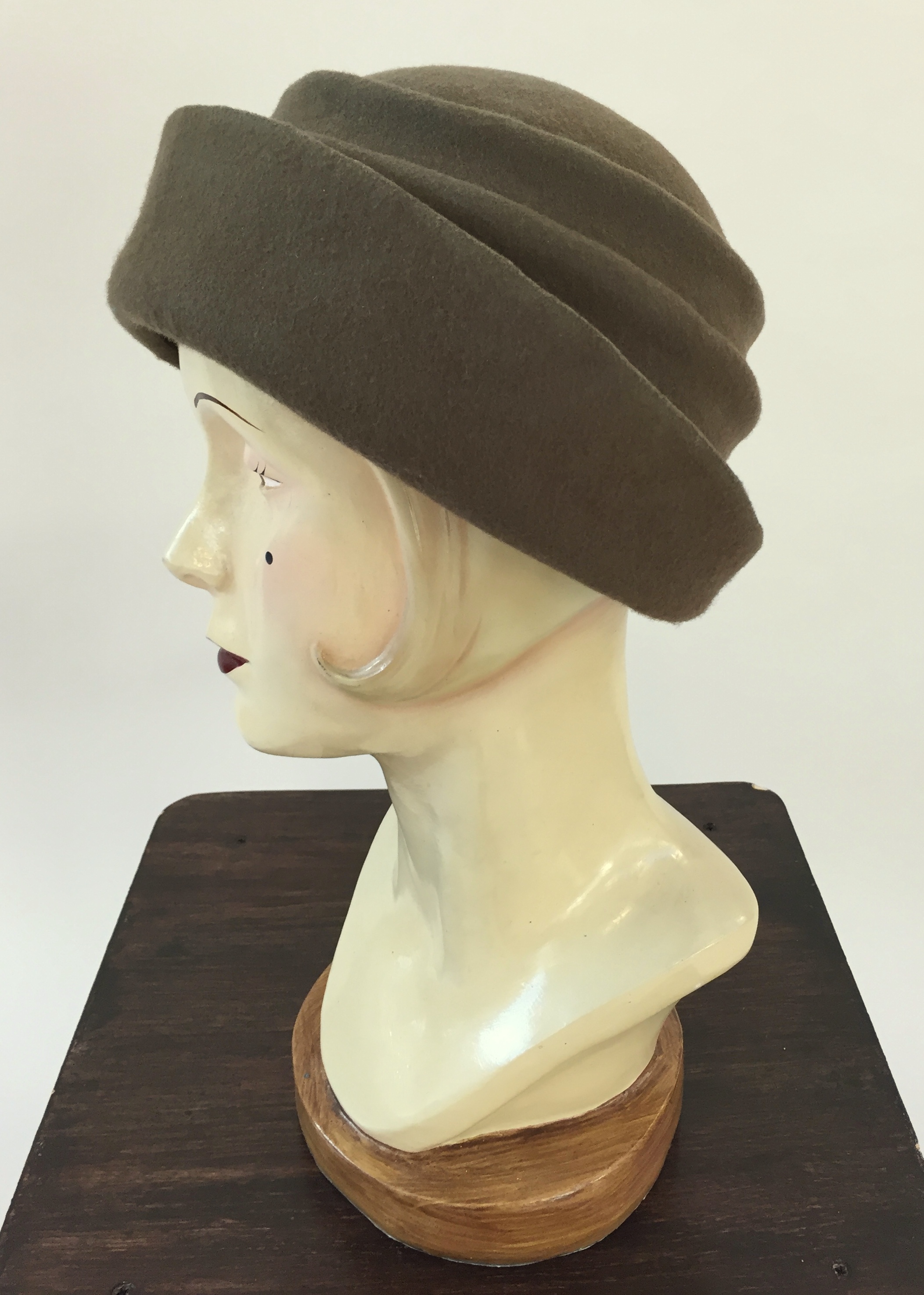 Hand Draped Wool Blocked Hat