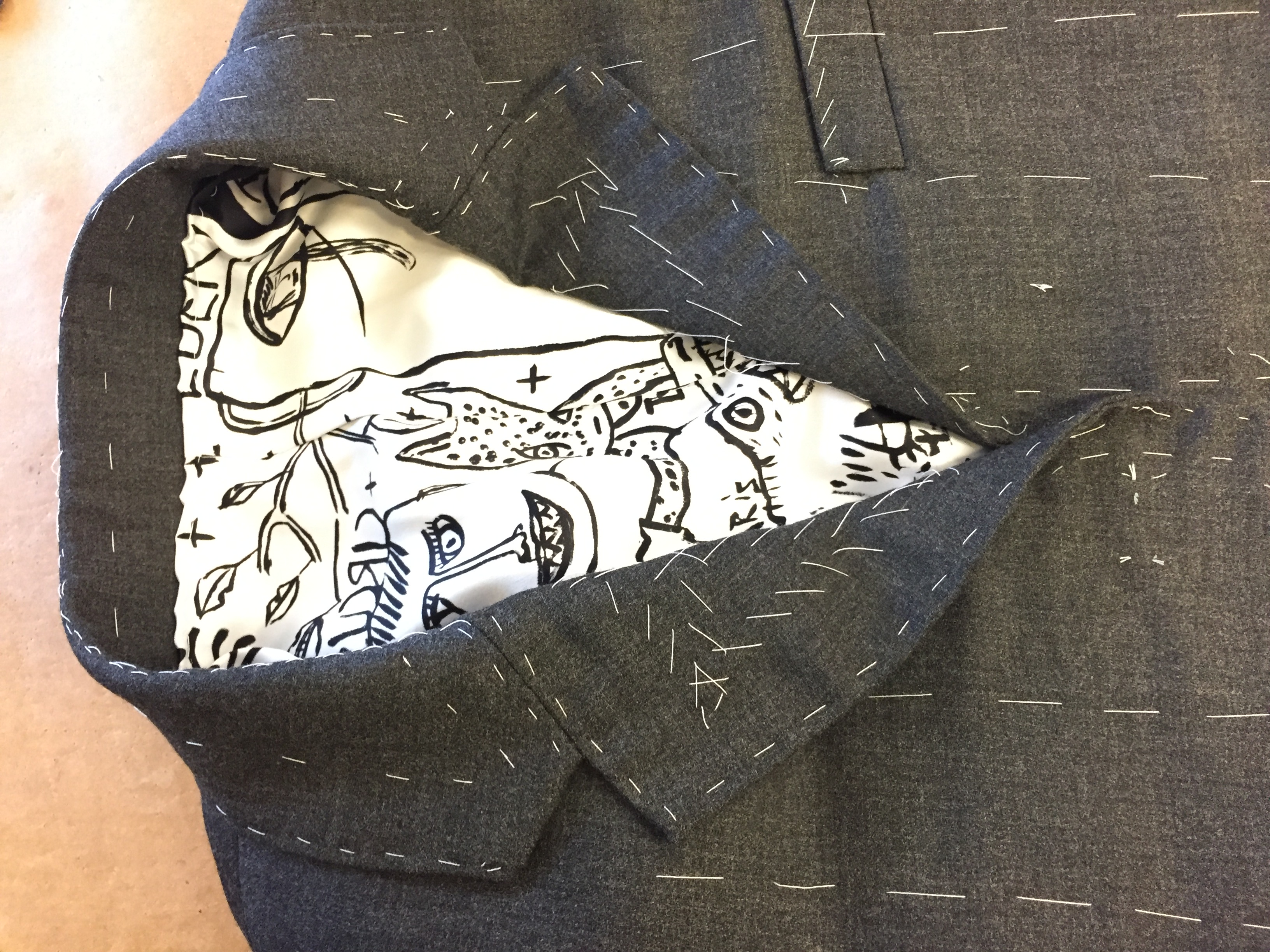 Before Removing Tailor Tacking