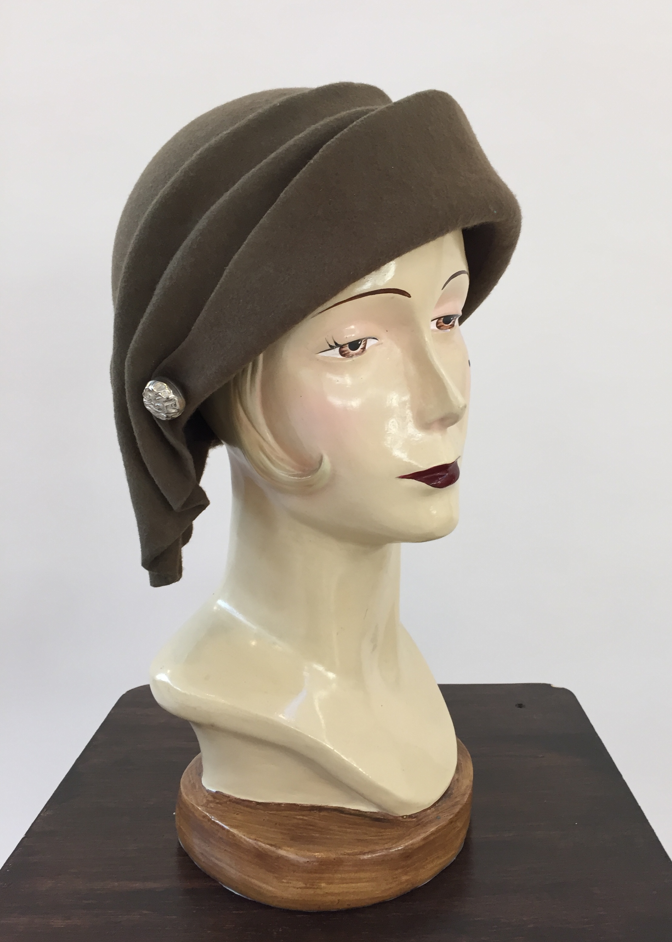 Hand Draped Wool Blocked Hat