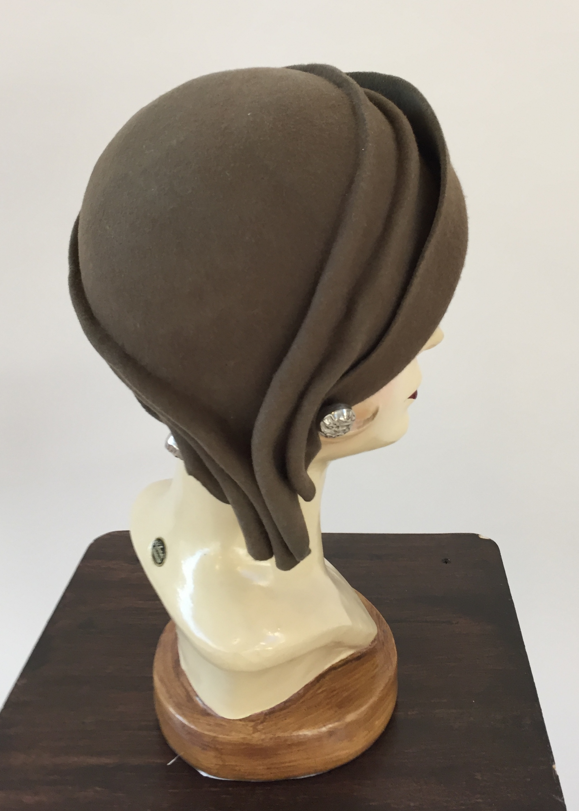 Hand Draped Wool Blocked Hat
