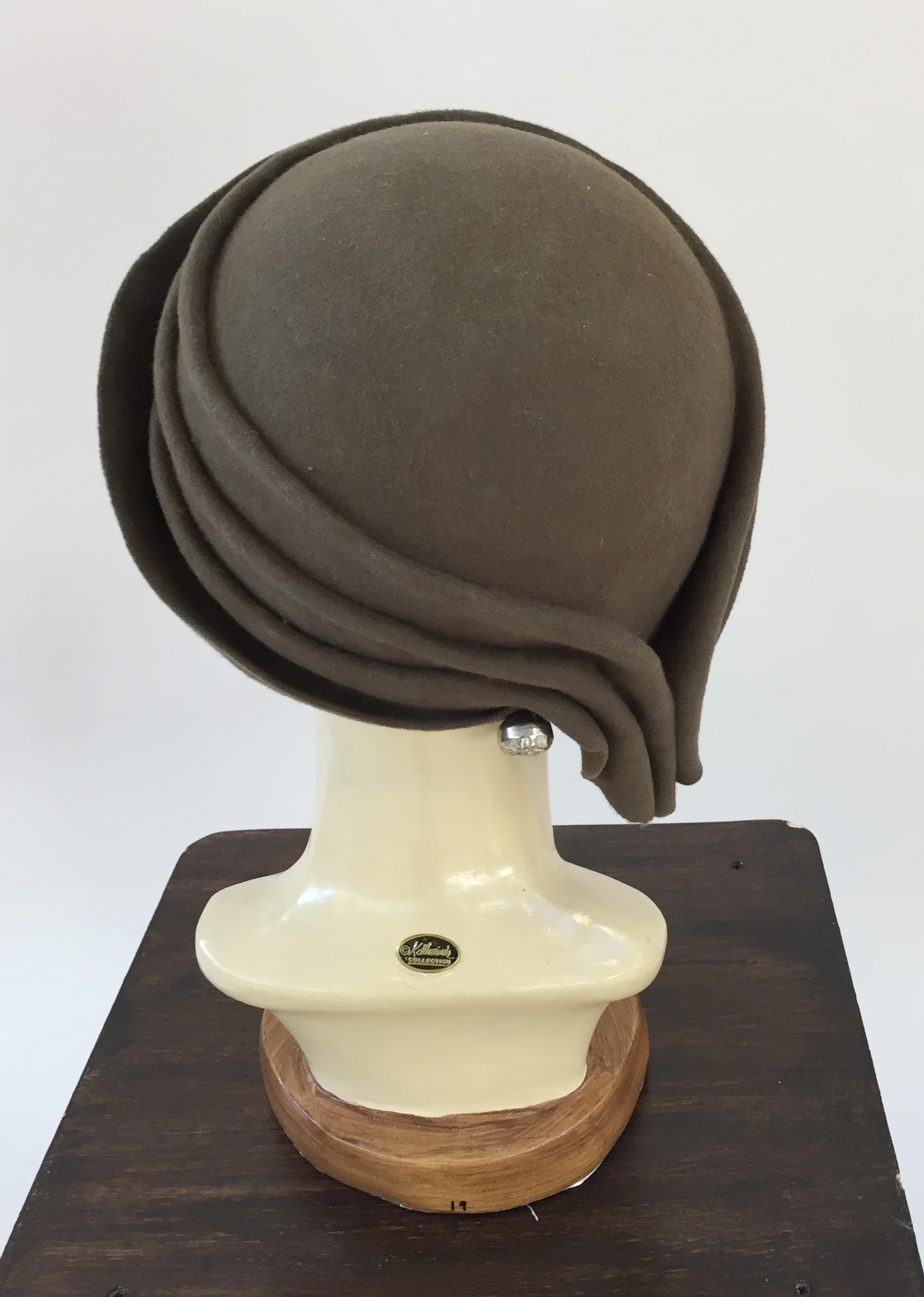 Hand Draped Wool Blocked Hat