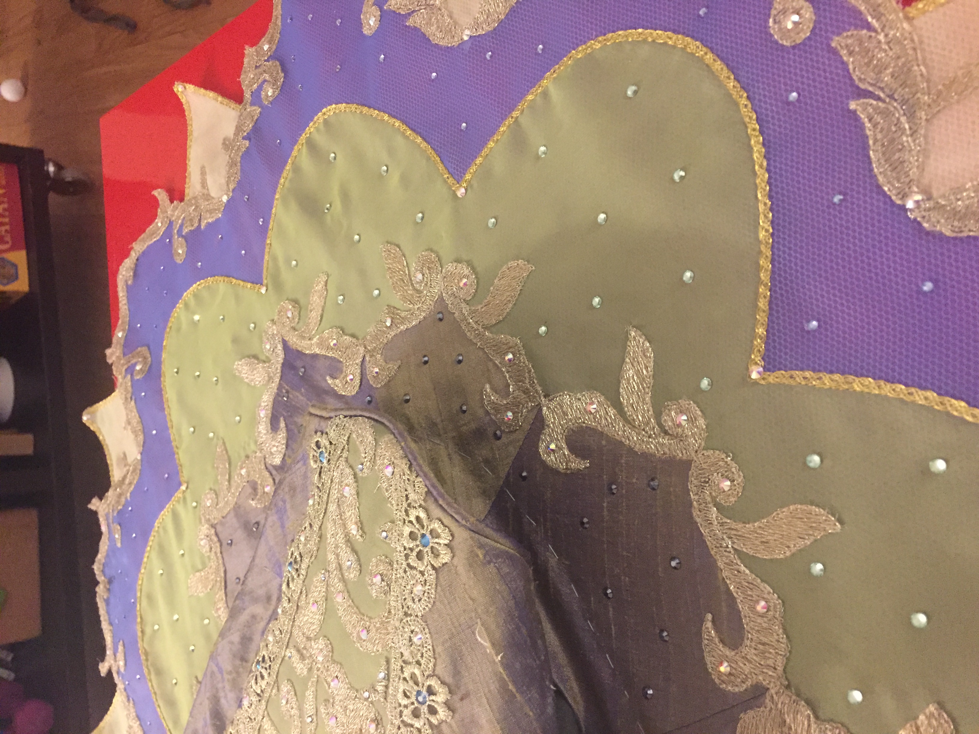 Bodice and Plate with Hotfix Stones