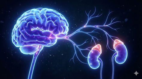 The connection between brain and adrenal glands