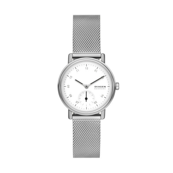 Miniaturbild: Skagen - Uhr Kuppel Lille 2-Zeiger-Werk Untersekunde Milanaise Edelstahl